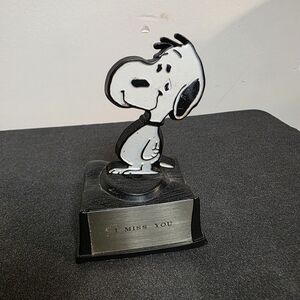1970 Aviva Snoopy Gram-I MISS YOU-Trophy Award-Vintage Original-Peanuts